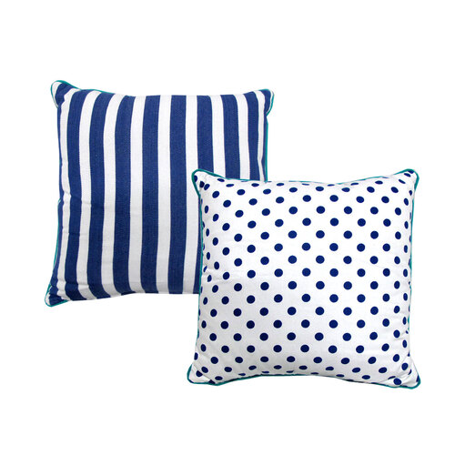 J.Elliot Home Alexa Reversible Blue Filled Cushion - Main Image