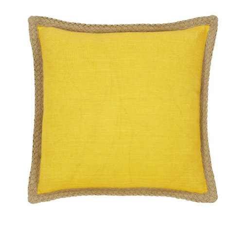 J Elliot Home Mornington Linen Cushion Cover 50 x 50 cm Yellow - Main Image
