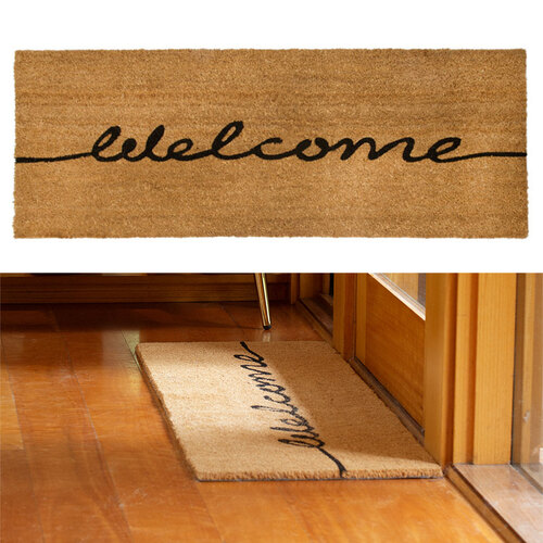 J.Elliot Home Welcome PVC Backed Coir Printed Mat Ranchslider - Main Image