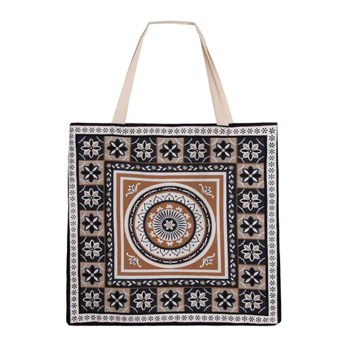 J Elliot Home Kasbah Cotton Tote Shopping Bag 40.5x43x10cm Black - Main Image