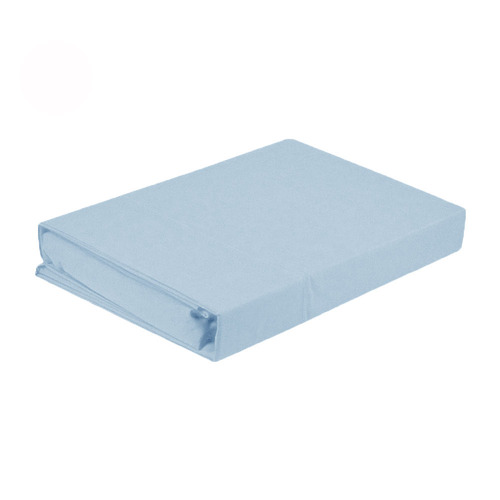 325TC 100% Cotton Sateen Sheet Set Dusty Blue Double - Main Image