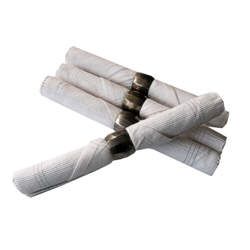 Set of 4 Maria Cotton Placemats with Napkins and Napkin Rings White - Main Image