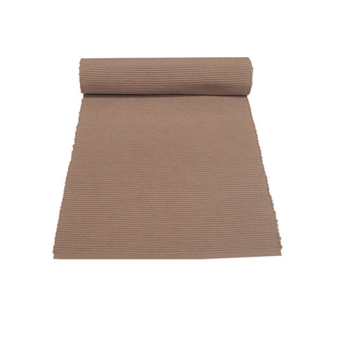 Ribbed Cotton Table Runner 33 x 180 cm Mocha - Main Image