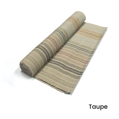 Willow Cotton Ribbed Table Runner 35 x 152 cm Taupe - Main Image