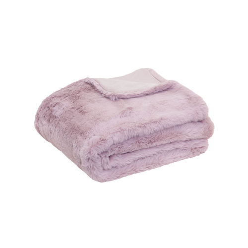 J.Elliot Home Arlo Faux Fur Throw Lilac - Main Image