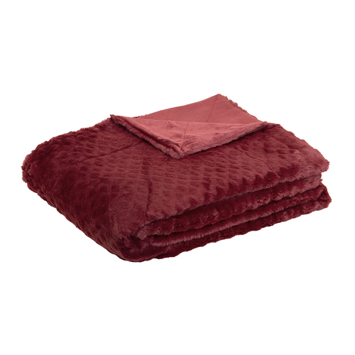 J.Elliot Home Azariah Plush Throw Red - Main Image