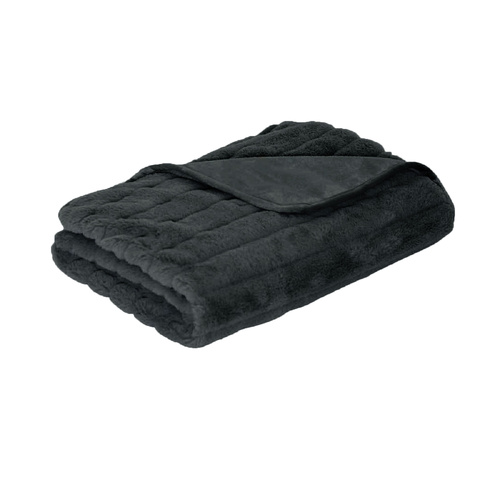 J.Elliot Home Baw Baw Plush Throw Charcoal - Main Image