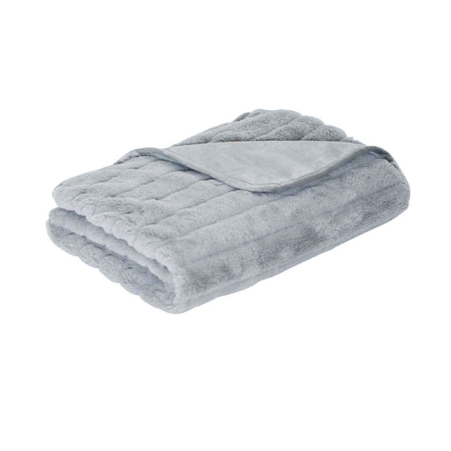 J.Elliot Home Baw Baw Plush Throw Grey - Main Image