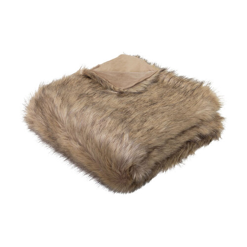 J.Elliot Home Grizzly Brown Faux Fur Throw - Main Image