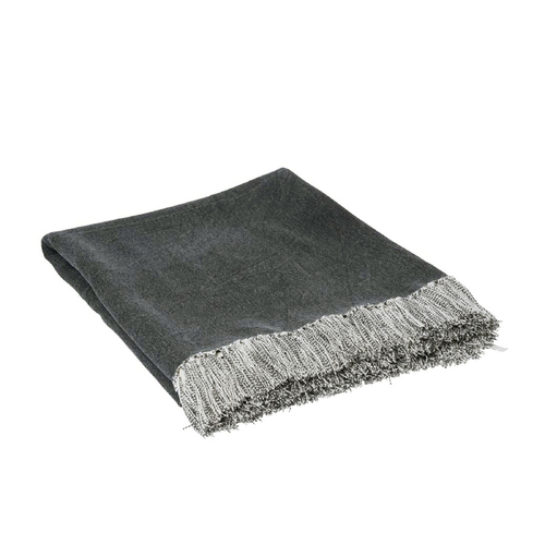 J.Elliot Home Idris Cotton Throw Charcoal Home - Main Image