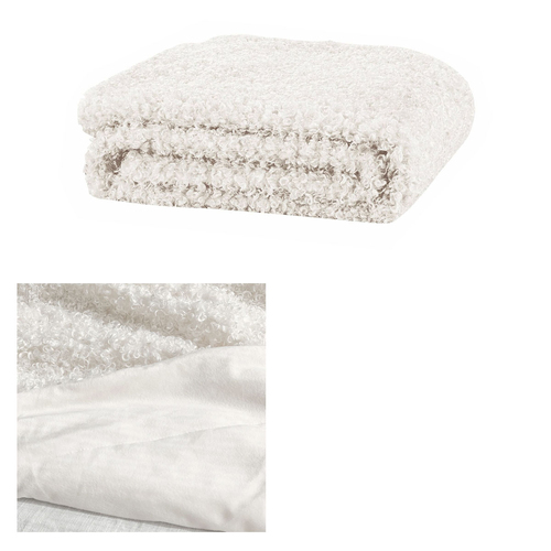 J.Elliot Home Lyla Faux Sheep Fur Throw Rug Ivory - Main Image