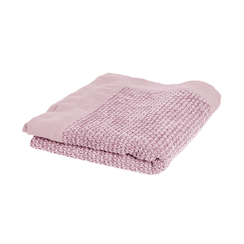 J.Elliot Home Taylor Cotton Jacquard Throw Rug Rose Pink - Main Image