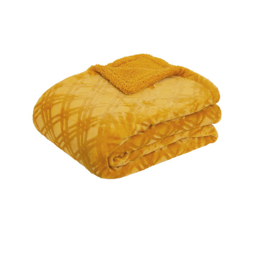 J.Elliot Home Vida Microplush Throw Mustard - Main Image