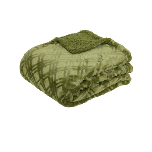 J.Elliot Home Vida Microplush Throw Olive - Main Image