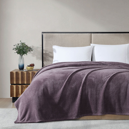 Ardor Teddy Mauve Ultra Soft Cozy Fleece Blanket Queen - Main Image