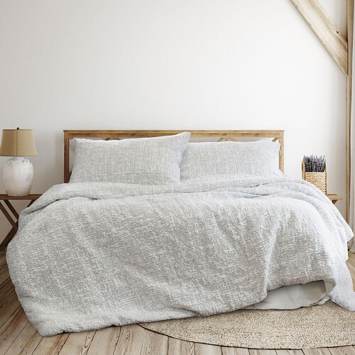 Ardor Norfolk White 3 Pcs Embossed Comforter Set Queen/King - Main Image