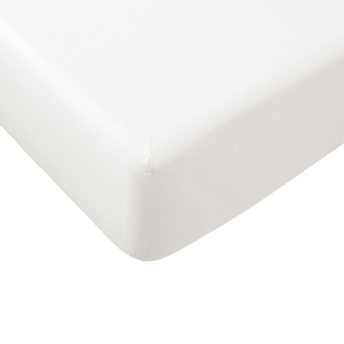 Essentially Home Living Polyester Cotton Fitted Sheet 33cm Wall Double Ivory - Main Image