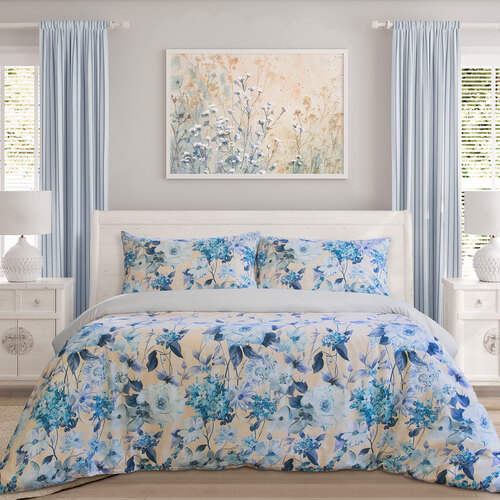 Ardor Peach Blossom Printed Quilt Cover Set Queen - Main Image