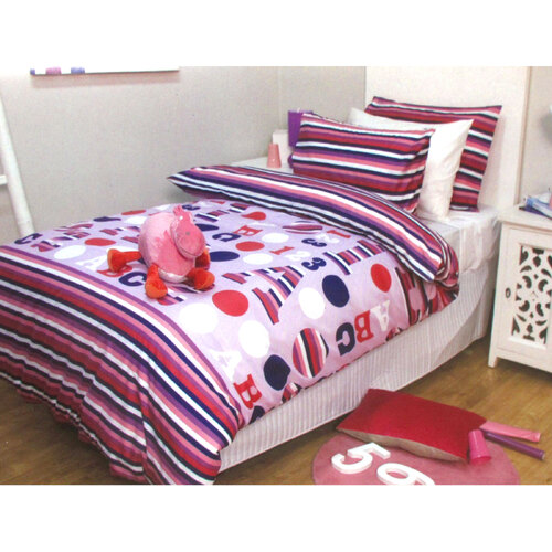 Jelly Bean Kids Disco Girl Quilt Cover Set Single - Main Image