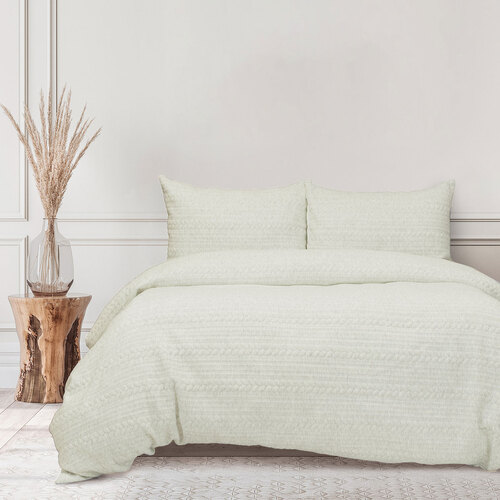 Ardor Johan Natural Jersey Marle Quilt Cover Set King - Main Image