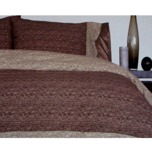 Essentially Home Living Moray Chocolate Quilt Cover Set Double - Main Image