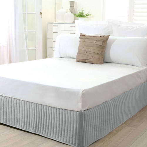 Ardor Quilted Valance Silver DOUBLE - Main Image