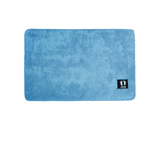 Asha Anti Slip Polyester Bath Mat 50 x 80 cm Frost Blue - Main Image