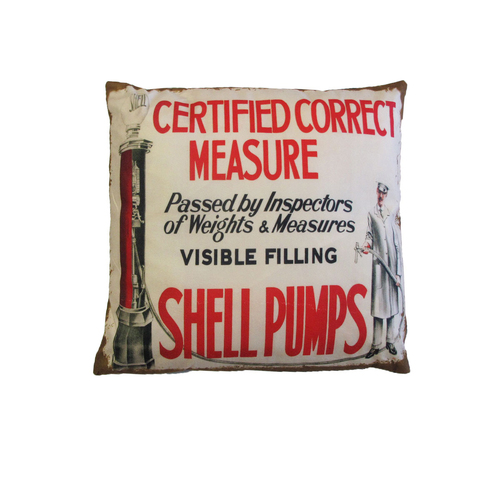 Australian Mancave Retro Cushion Shell Pumps 40 x 40 cm - Main Image