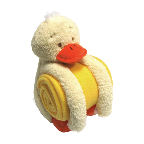 Baby Yellow Blanket with Toy Duckling - Main Image