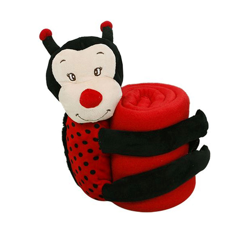 Baby Red Blanket with Toy Ladybug - Main Image