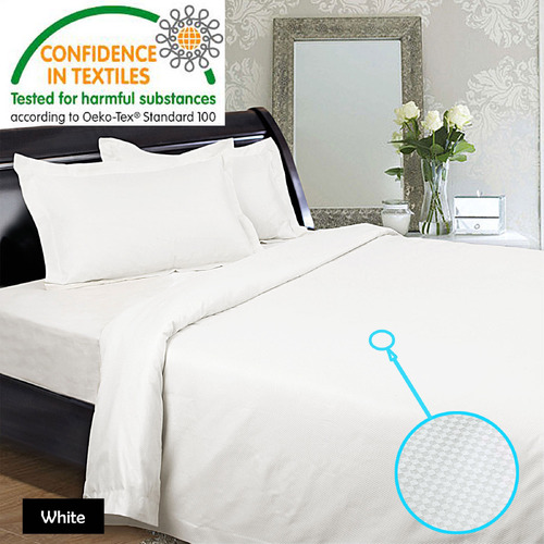 Kingtex 1350TC Quilt Cover Set White Queen - Main Image