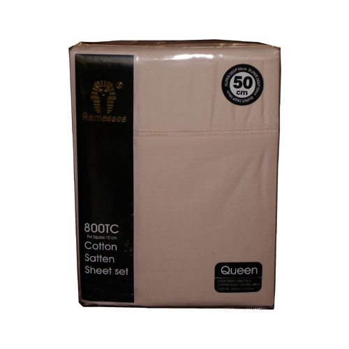 800TC Ramesses Cotton Sateen Sheet Set Linen King - Main Image