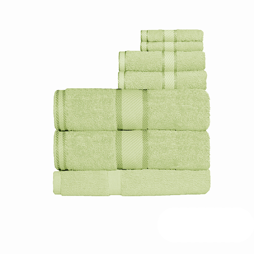 Kingtex 550gsm Cotton 7 Pce Bath Sheet Set New Apple - Main Image