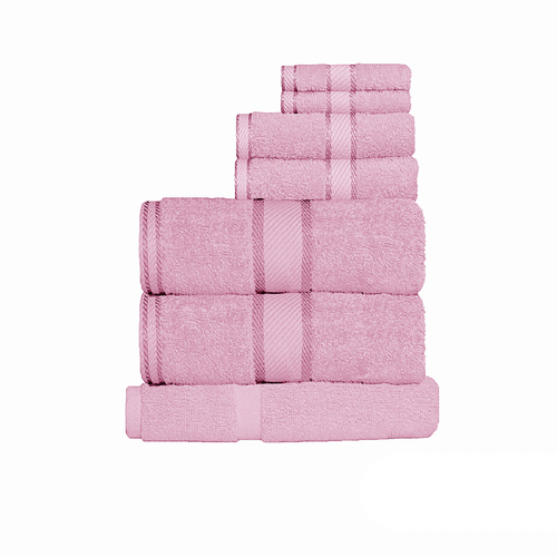 Kingtex 550gsm Cotton 7 Pce Towel Set Rose - Main Image