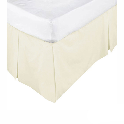 KINGDOM Box Pleated Valance Cream - SINGLE - Main Image