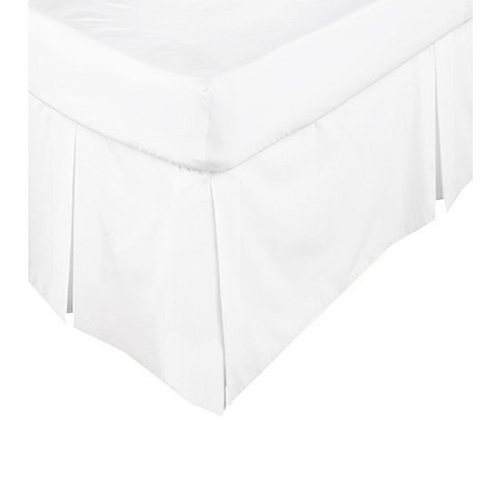KINGDOM Box Pleated Valance White - DOUBLE - Main Image