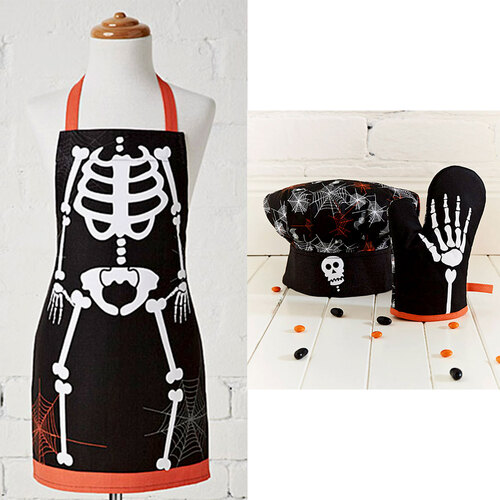 Cubby House Kids Set of 3 Skeleton Halloween Children Kids Kitchen Chef Set - Main Image