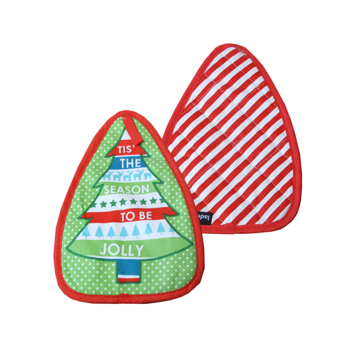 Ladelle Joyful Stripe Red Set of 2 Pot Mitts 17 x 24 cm - Main Image