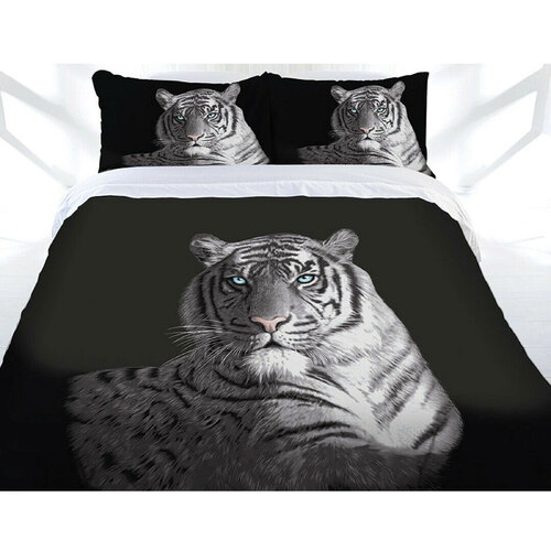 Just Home Black Blue Eyes Quilt Cover Set Queen - Main Image