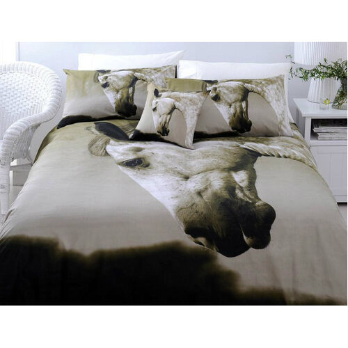 Just Home Dapple Horse Quilt Cover Set KING - Main Image