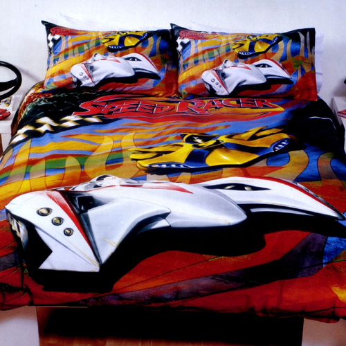 Just Home Speed Racer Thunder Quilt Cover Set Double - Main Image