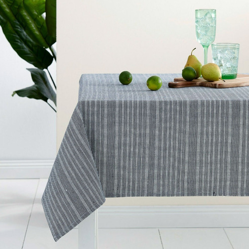Ladelle Navy Eco Cotton Rich Tablecloth 150 x 265 cm - Main Image