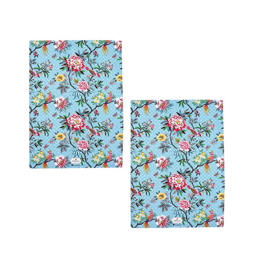 Set of 2 Jardin Peony Cotton Kitchen Tea Towels 50 x 70 cm - Main Image