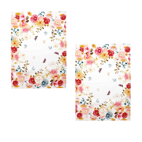 Ashdene Set of 2 Springtime Soiree Cotton Kitchen Tea Towels 50 x 70 cm - Main Image