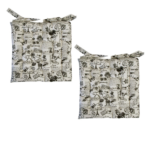 Set of 2 Cotton Cover Chair Pads 40 x 40 cm Arc de Triomphe - Main Image