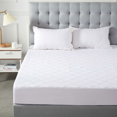 Soho Collection Quilted Microfibre Fitted Mattress Protector 38cm Wall Queen - Main Image