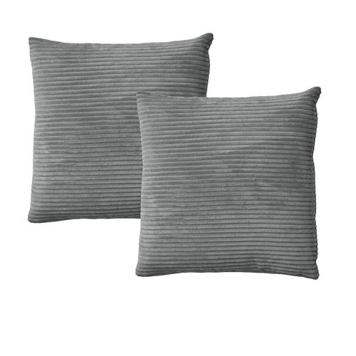 Alastairs Ruby Charcoal Pair of European Pillowcases - Main Image