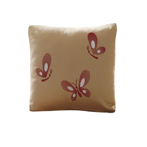 Orient Sense Fan Butterfly Embroidery Filled Cushion 40cm x 40cm - Main Image