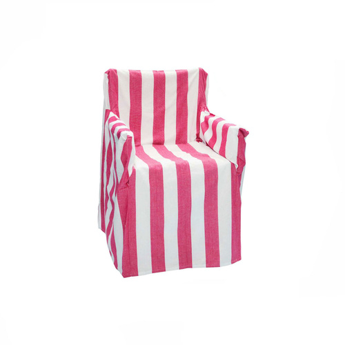 Rans Alfresco 100% Cotton Director Chair Cover - Striped Hot Pink - Main Image