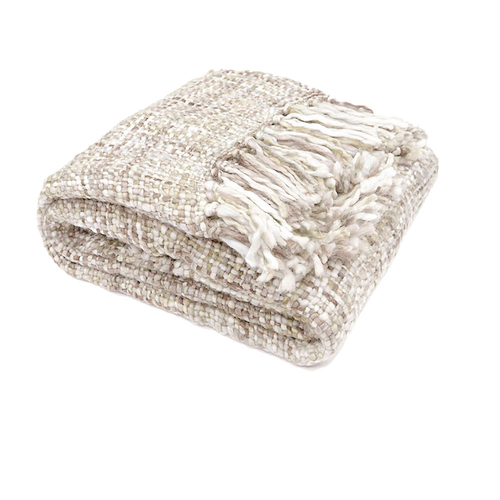 Rans Oslo Knitted Weave Throw 127x152cm - Natural Beauty - Main Image